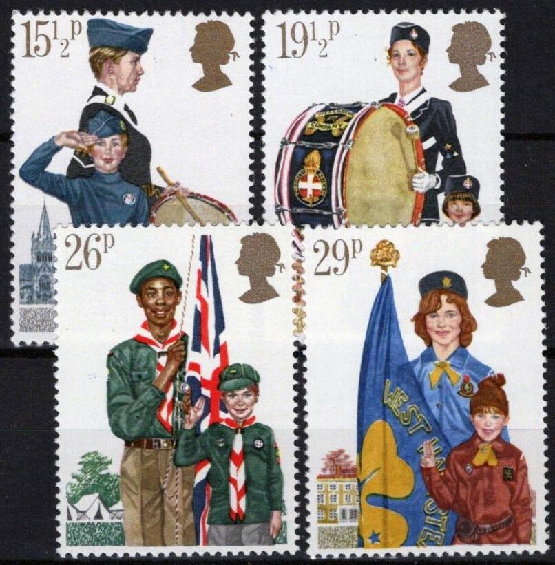 Great Britain 983-986 MNH Boys Girls Scouts Robert Baden Powell ZAYIX 021423S03M