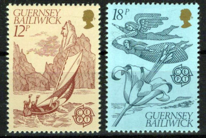 Guernsey 222-223 MNH Folklore Sailing Flowers Zayix Stamps ZAYIX 0225S0435M