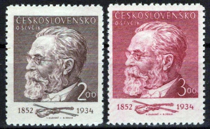 Czechoslovakia 507-508 MNH Otakar Sevcik Violinist Zayix Stamps 0325S0266