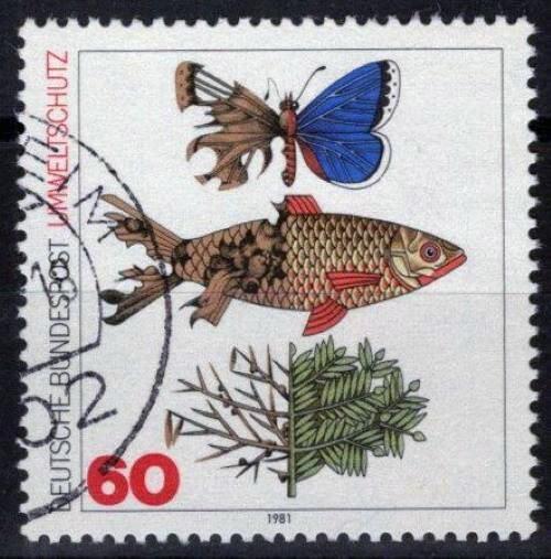Germany 1346 Used 1981 Preservation of Environment Butterflies ZAYIX 113022S111M