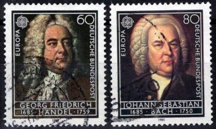 Germany 1440-1441 Used 1985 Europa CEPT Bach Handel Music ZAYIX 113022S113M