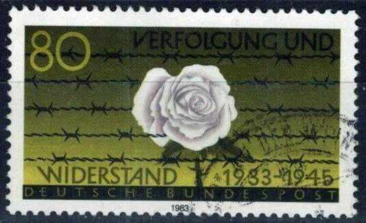 Germany 1386 used 1983 Persecution & Resistance Flowers Rose ZAYIX 113022S133M