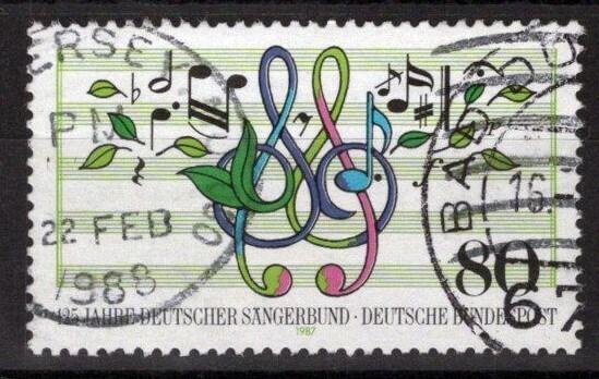 Germany 1504 Used 1987 German Choral Society Music ZAYIX 113022S147M