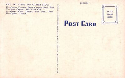 US First Day Cover FDC Maxi Card Greetings From Utah ZAYIX 0924M0452