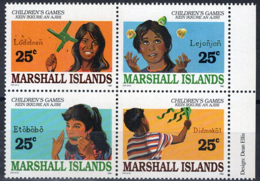 Marshall Islands 369a MNH Children's Games Zayix Stamps 092023S76M