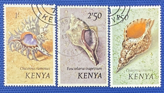Kenya 45-47 Used 1971 Seashells Marine Life ZAYIX 012822S59M