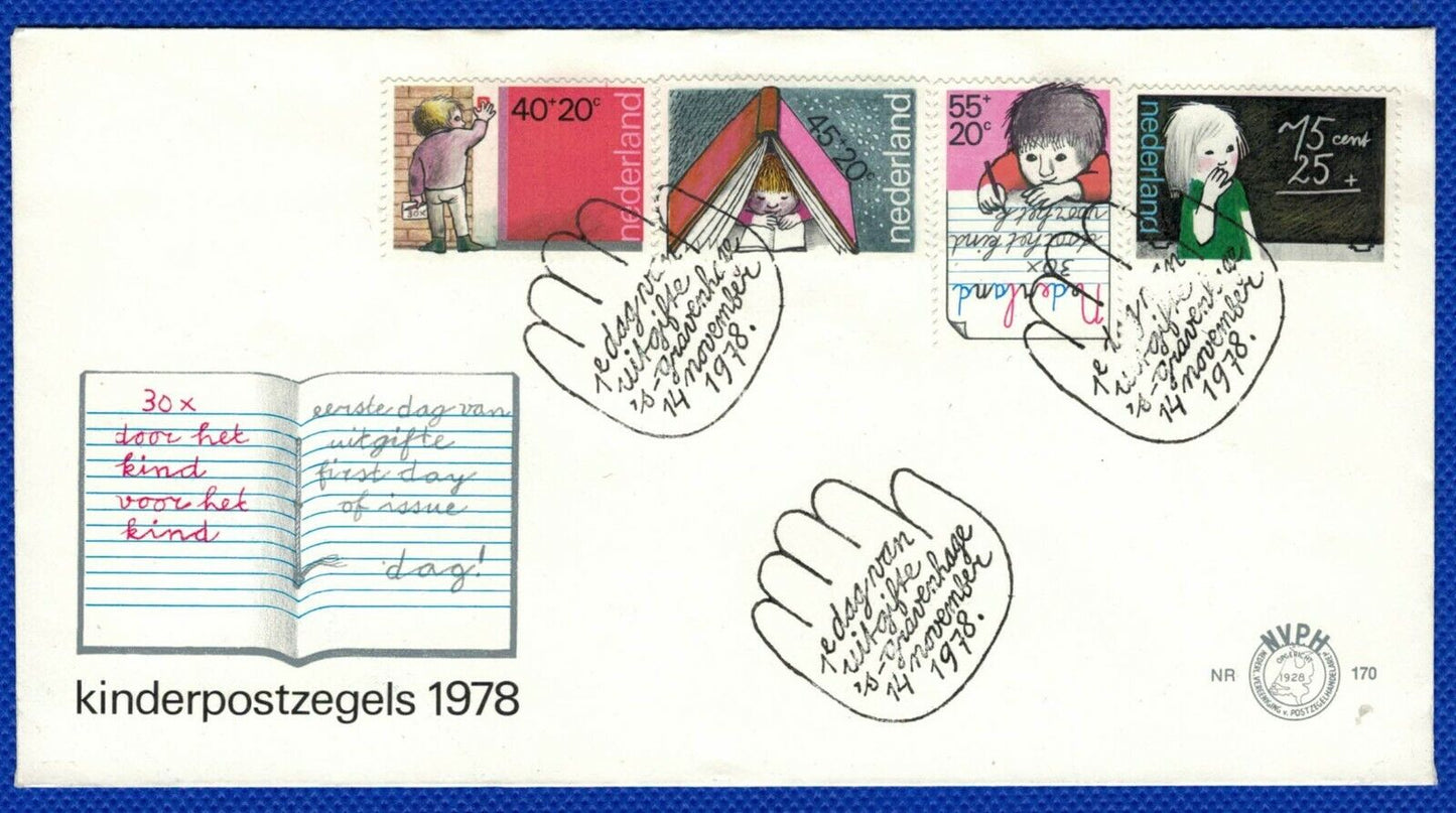 ZAYIX - 1978 Netherlands B548-B551, B550a - FDC (2) - Child Welfare
