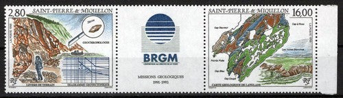 St. Pierre & Miquelon 618a MNH Geological Mission Maps ZAYIX 0524M0159