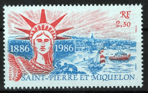 St. Pierre & Miquelon 477 MNH Statue of Liberty Monument ZAYIX 0524S0178M