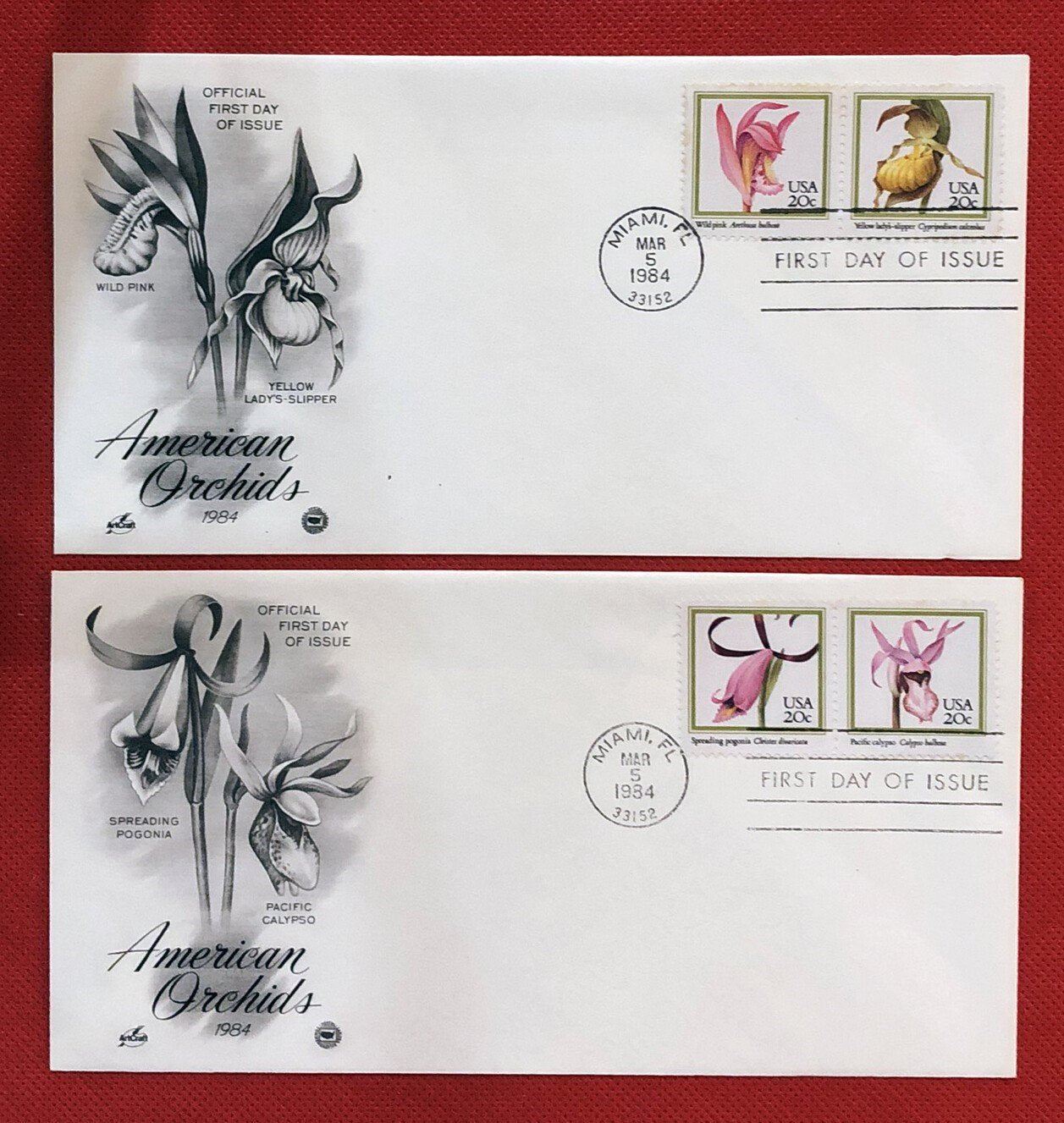 US FDC 1984 Flowers / American Orchids ZAYIX 0507SM17
