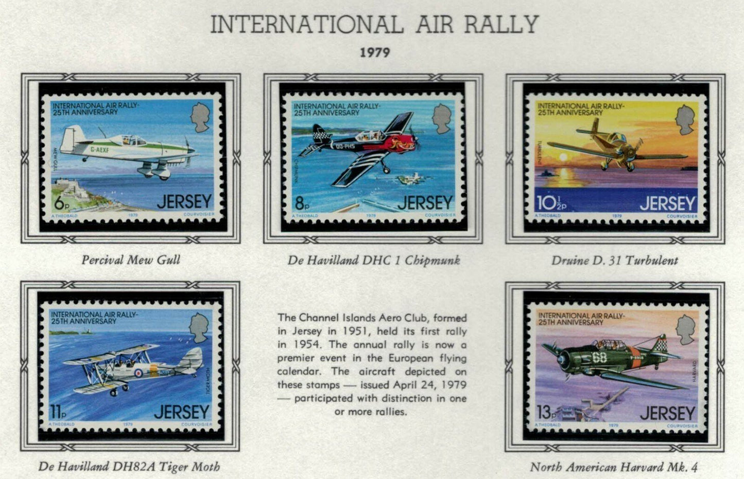 Jersey 208-212 MNH 1979 Intl. Air Rally Planes ZAYIX 020522S33M