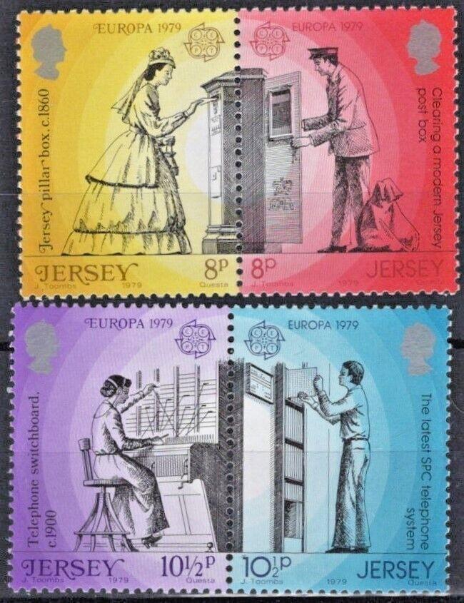Jersey 203a, 205a MNH Europa Communication ZAYIX 020522S32M