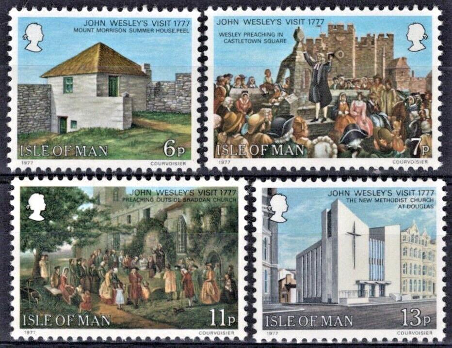 ZAYIX Great Britain Isle of Man 105-108 MNH John Wesley Castles 020722S55M