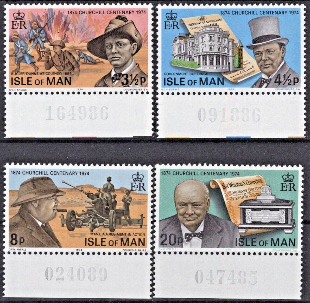 ZAYIX Great Britain Isle of Man 48-51 MNH Winston Churchill WWII 020722S41M