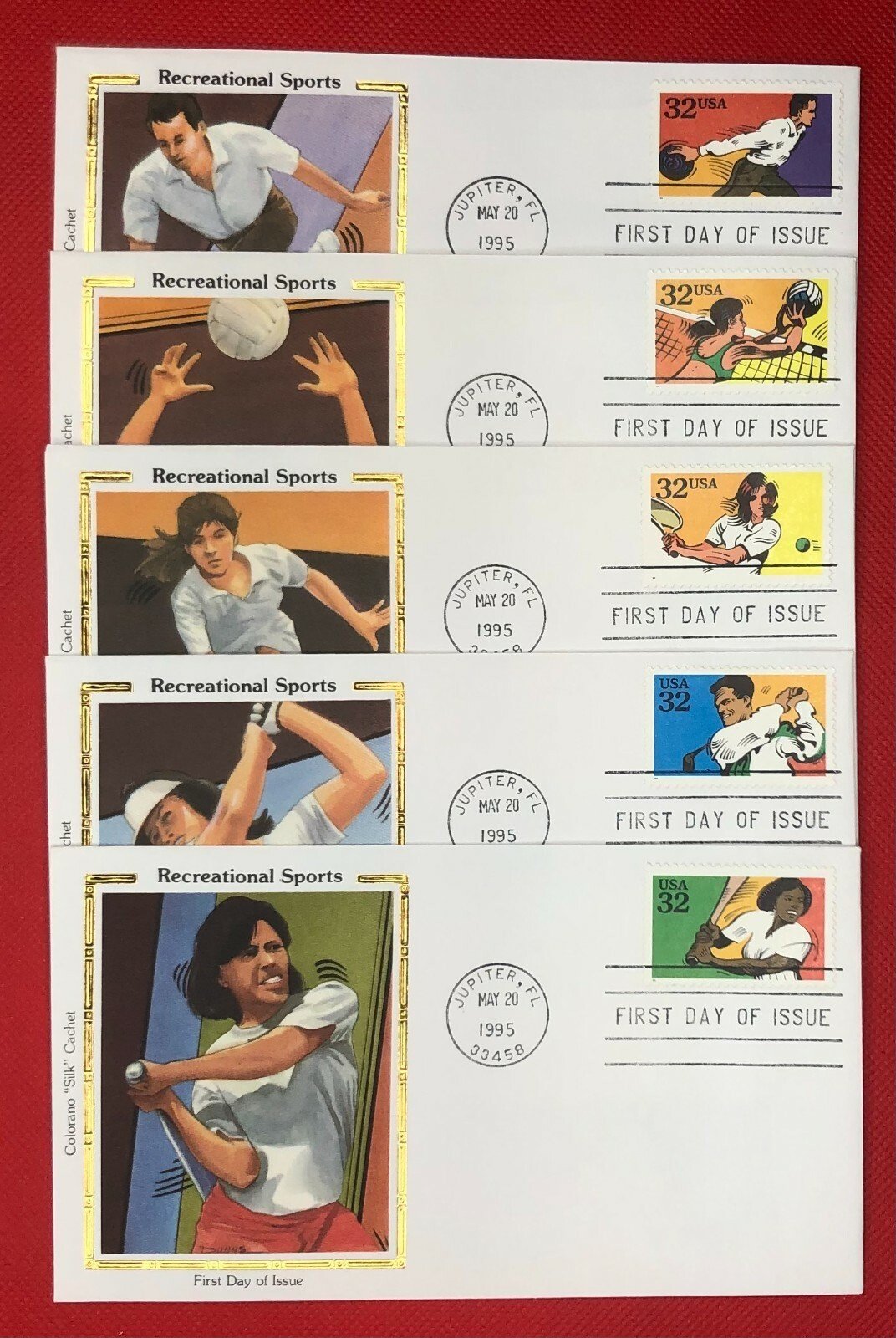 US 2961-65 FDC Colorano Recreational Sports Tennis Golf Bowling ZAYIX 110821SM24