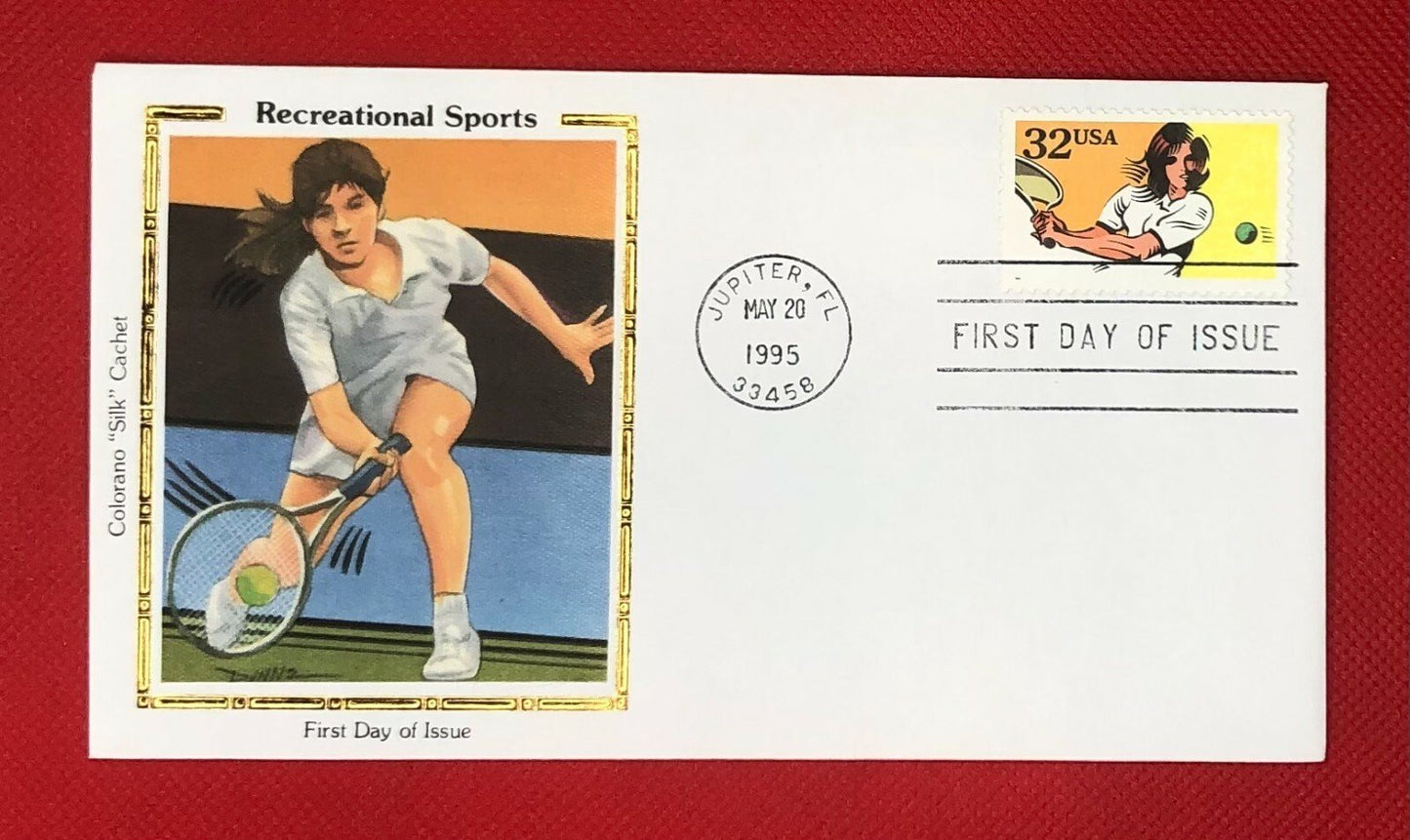 US 2961-65 FDC Colorano Recreational Sports Tennis Golf Bowling ZAYIX 110821SM24