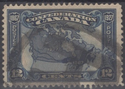 Canada 145 used - 12c dark blue - Map ZAYIX 040122S53