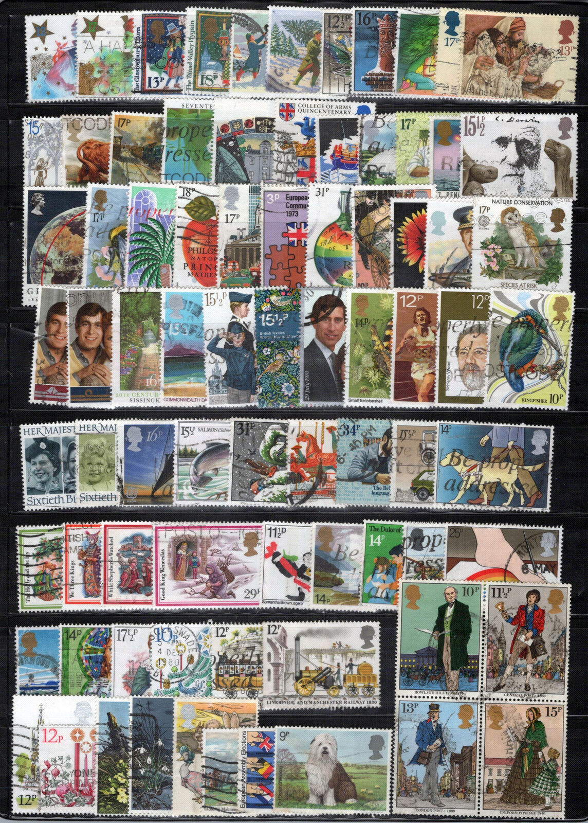 Great Britain 80 Different Stamps & Commemoratives CV ignored ZAYIX 0224S0330