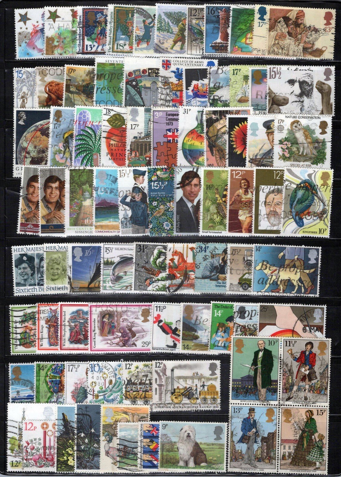 Great Britain 80 Different Stamps and Commemoratives ZAYIX