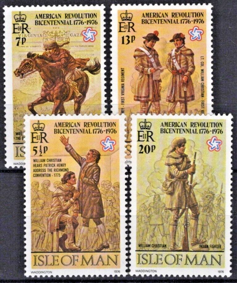 Great Britain Isle of Man 78-81 MNH Frontiersman Horses ZAYIX 020722S47M