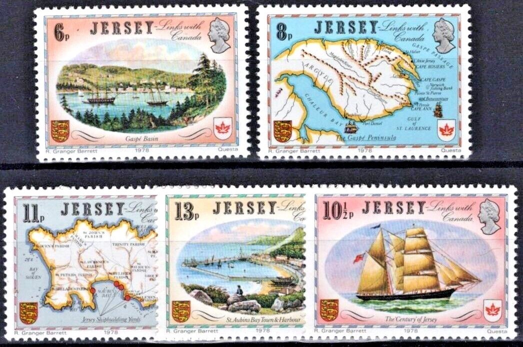 Jersey 190-194 MNH CAPEX Ships Maps ZAYIX 020522S30M