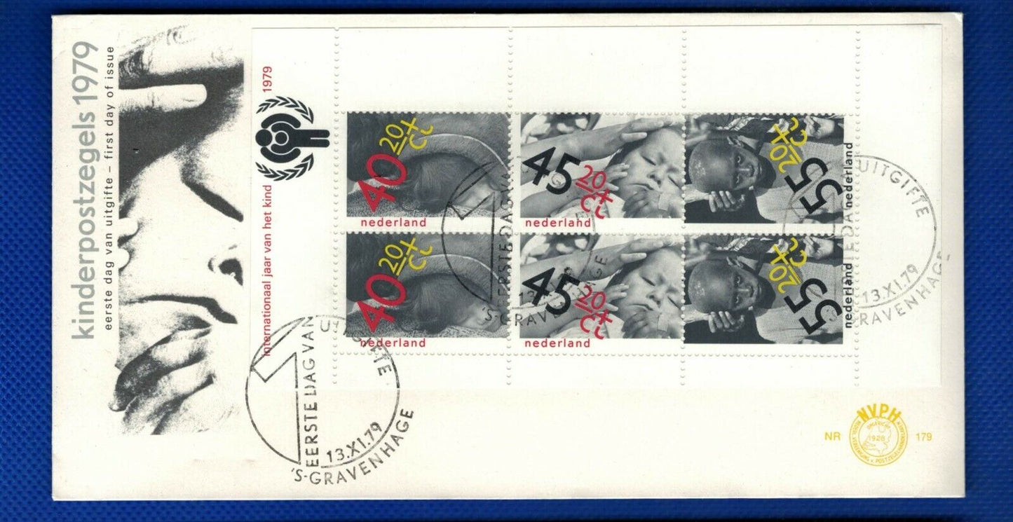 ZAYIX - Netherlands B556-B559, B558a - FDCs - International Year of the Child