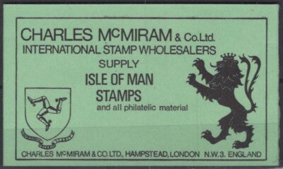 Isle of Man 190a MNH Booklet 80p Birds Wildlife Falcon Ram ZAYIX 021423S59M