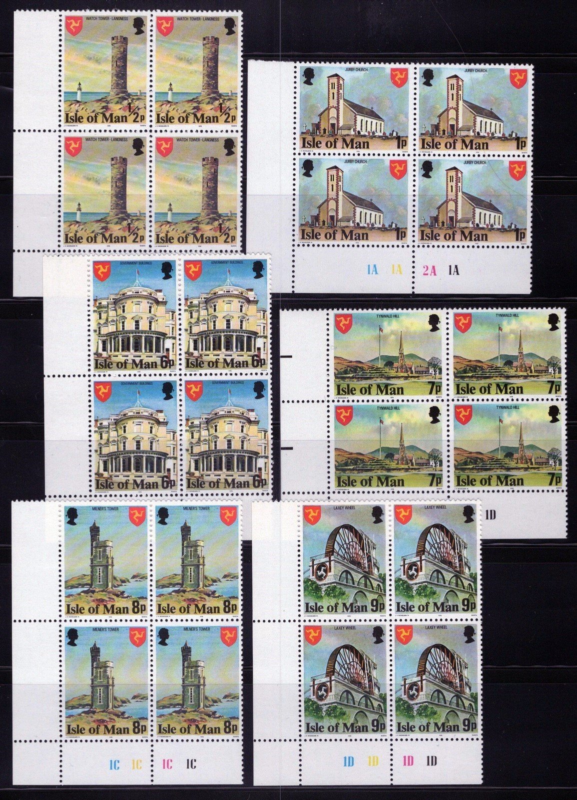 Isle of Man 113-129 MNH Landmarks Architecture Flowers Cats ZAYIX 121022SM158