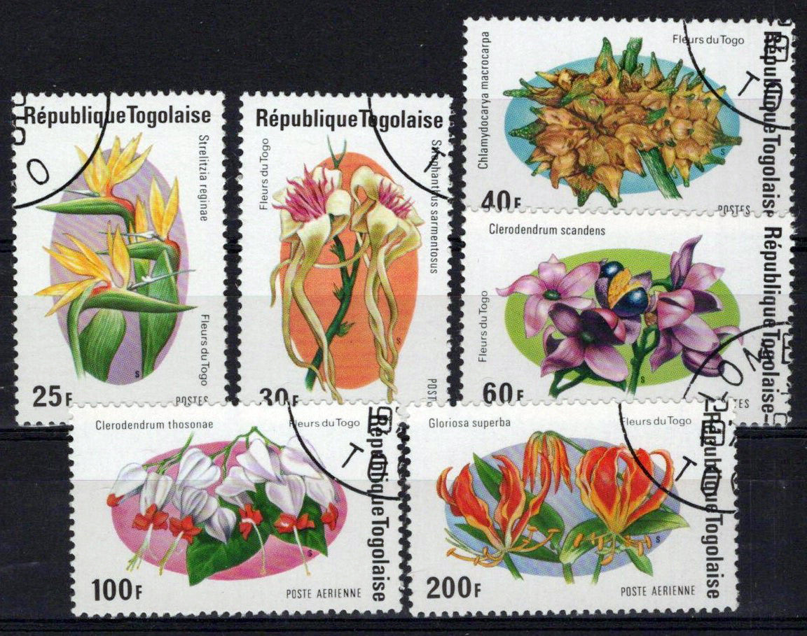 Togo 894-897, C242-C243 CTO Air Post Flowers Plants Zayix Stamps ZAYIX 0225S0476