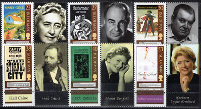 Isle of Man 994-999 MNH Tabs Manx Literature Authors ZAYIX 061223SM144M