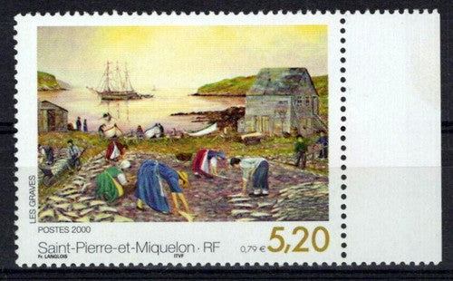 St. Pierre & Miquelon Paintings Scenic Views Ships ZAYIX 0524S0239