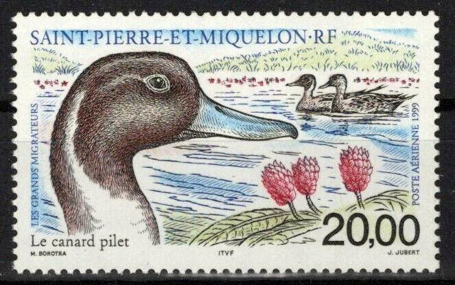 St. Pierre & Miquelon C76 MNH Air Post Birds Ducks Animals ZAYIX 0524S0301M