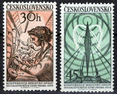 Czechoslovakia 868-869 MNH Communications Telephone Zayix Stamps 0325S0375