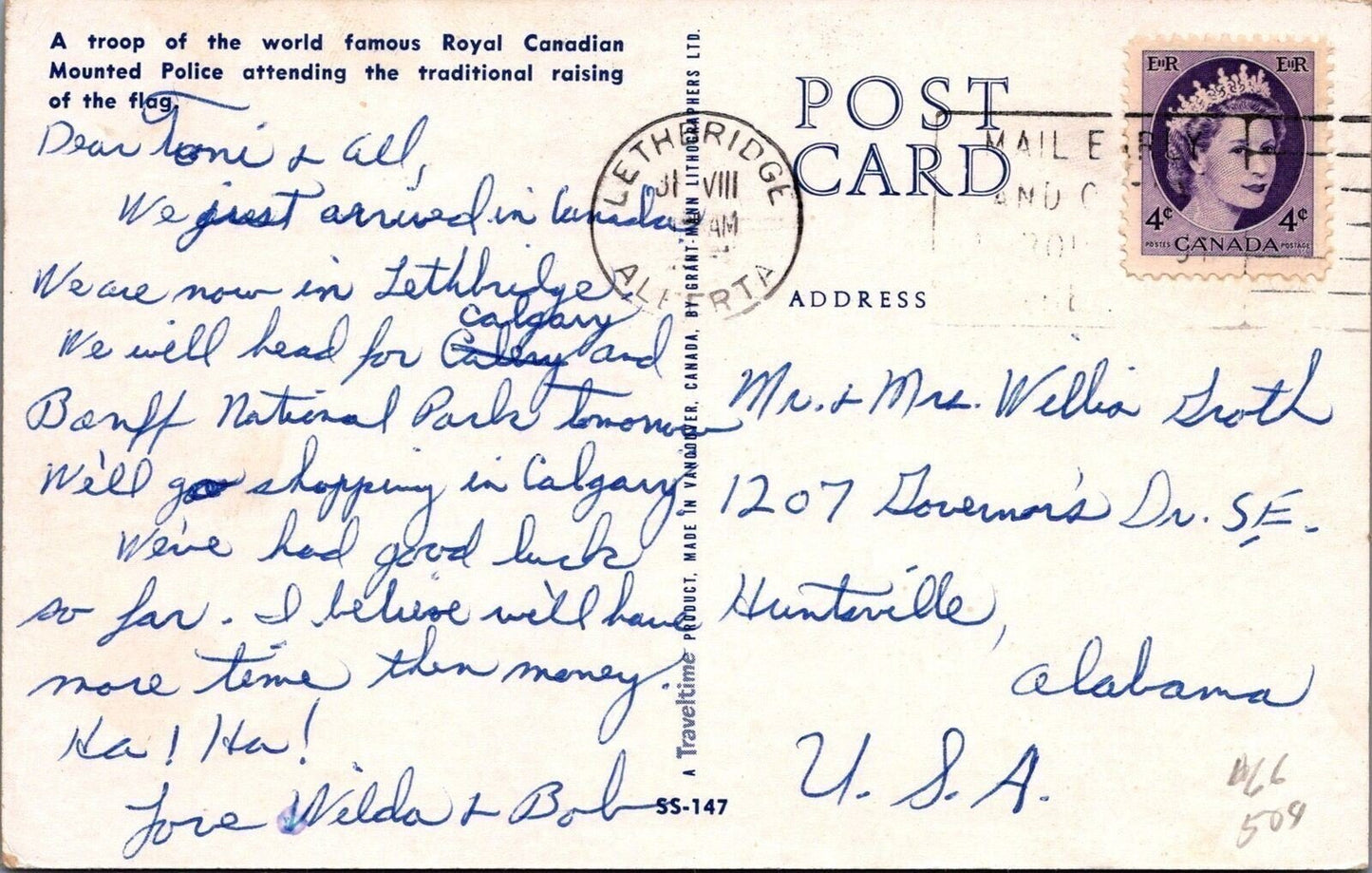 Troop of Royal Canadian Mounted Police Mounties Postcard ZAYIX 090222PC37