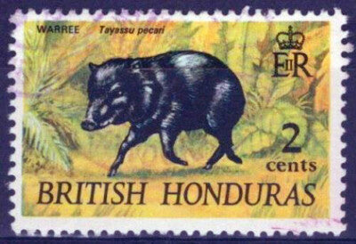 British Honduras 215 Used 2c Waree Pig Boar ZAYIX 041123S161