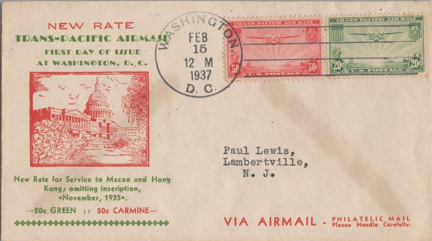 US C21-C22 FDC DJ Kapner cachet combo Planty C21-C22-15 ZAYIX 092222SM28