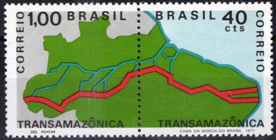 Brazil 1190a MNH Pair Maps Nature ZAYIX 071423S185