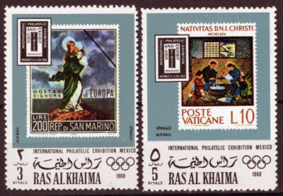 Ras Al Khaimah 274, A275 MNH Seasonal The Nativity Holy Family ZAYIX 121722S92