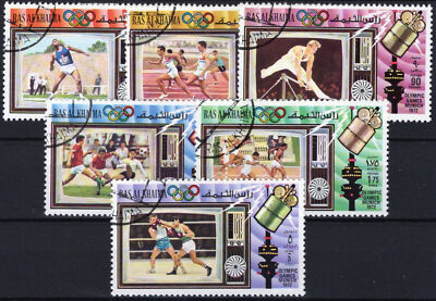 Ras Al Khaimah 824-829 CTO Olympics Sports Boxing Soccer ZAYIX 121722S118