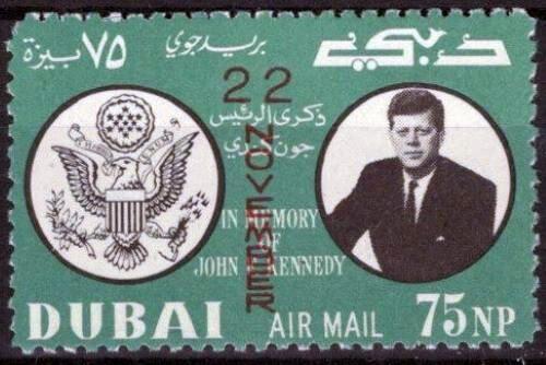 Dubai 144 A MNH J.F. Kennedy Overprint Politician ZAYIX 121722S119M