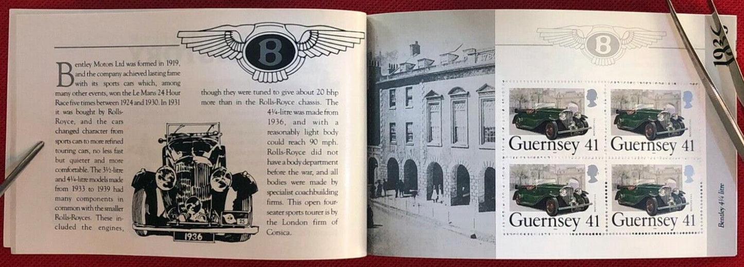 ZAYIX Guernsey 531a-535a MNH prestige Booklet Classic Cars 82422SM05