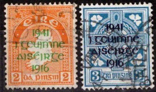Ireland 118-119 Used Overprint Celtic Cross Religion ZAYIX 071823S12