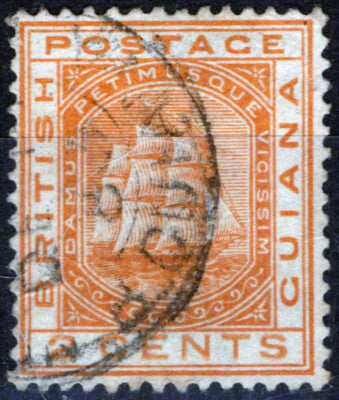 Br. Guiana 108 Used 1882 2c Orange Ship ZAYIX 041123S181M