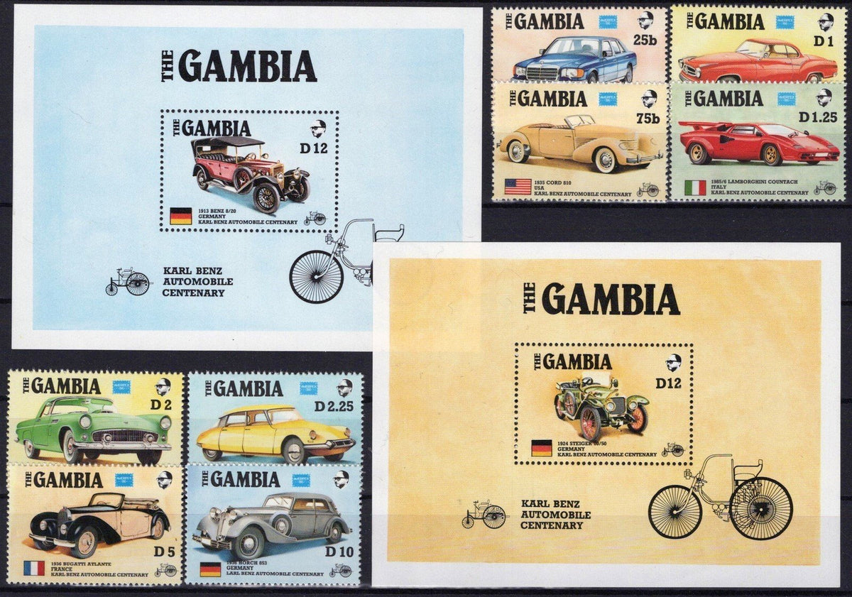 Gambia 620-629 MNH Automobiles Transportation Cars ZAYIX