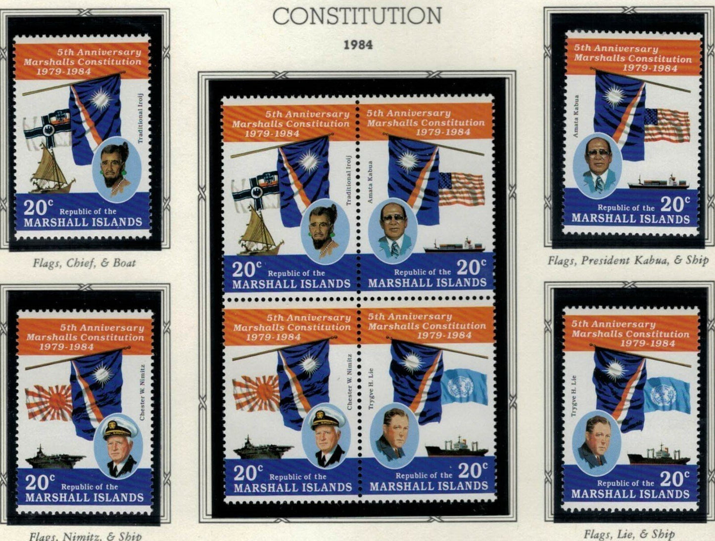 Marshall Islands 59-62a MNH Government Colonial History ZAYIX 021622S18