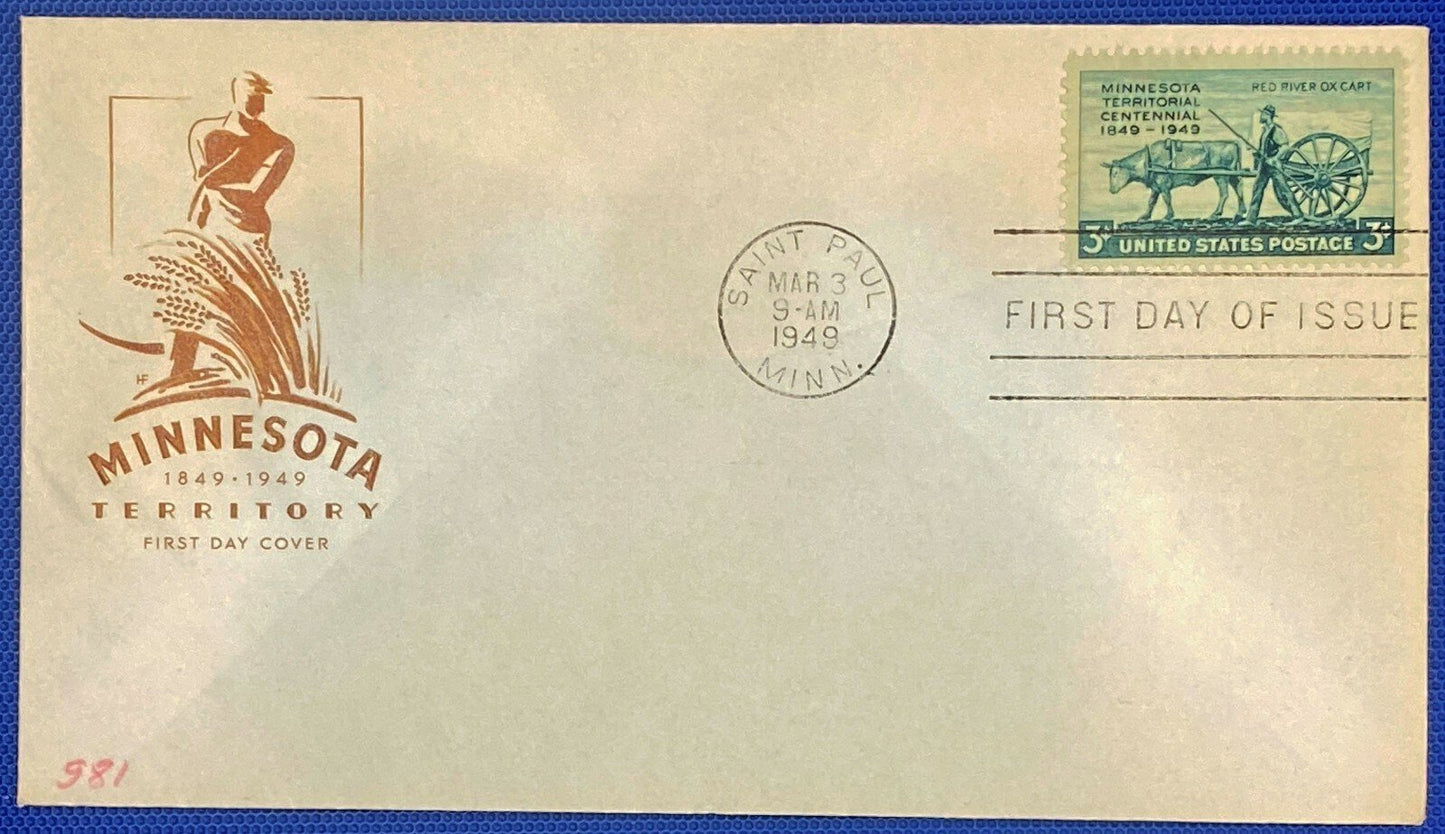 US 981 FDC Farnam -Oxcart Minnesota Territory ZAYIX 010622SM92