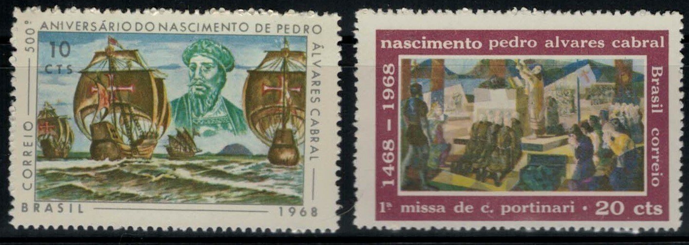 Brazil 1080-1081 MNG (1968) Issued w/o Gum Ships ZAYIX