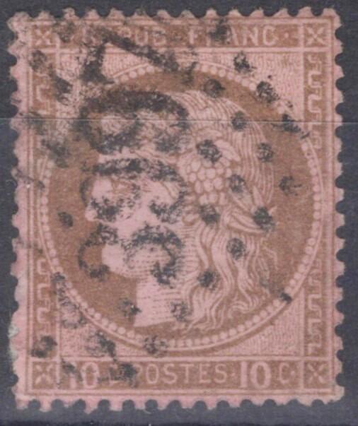 France 60 Used 10c bis rose Ceres 051023S178