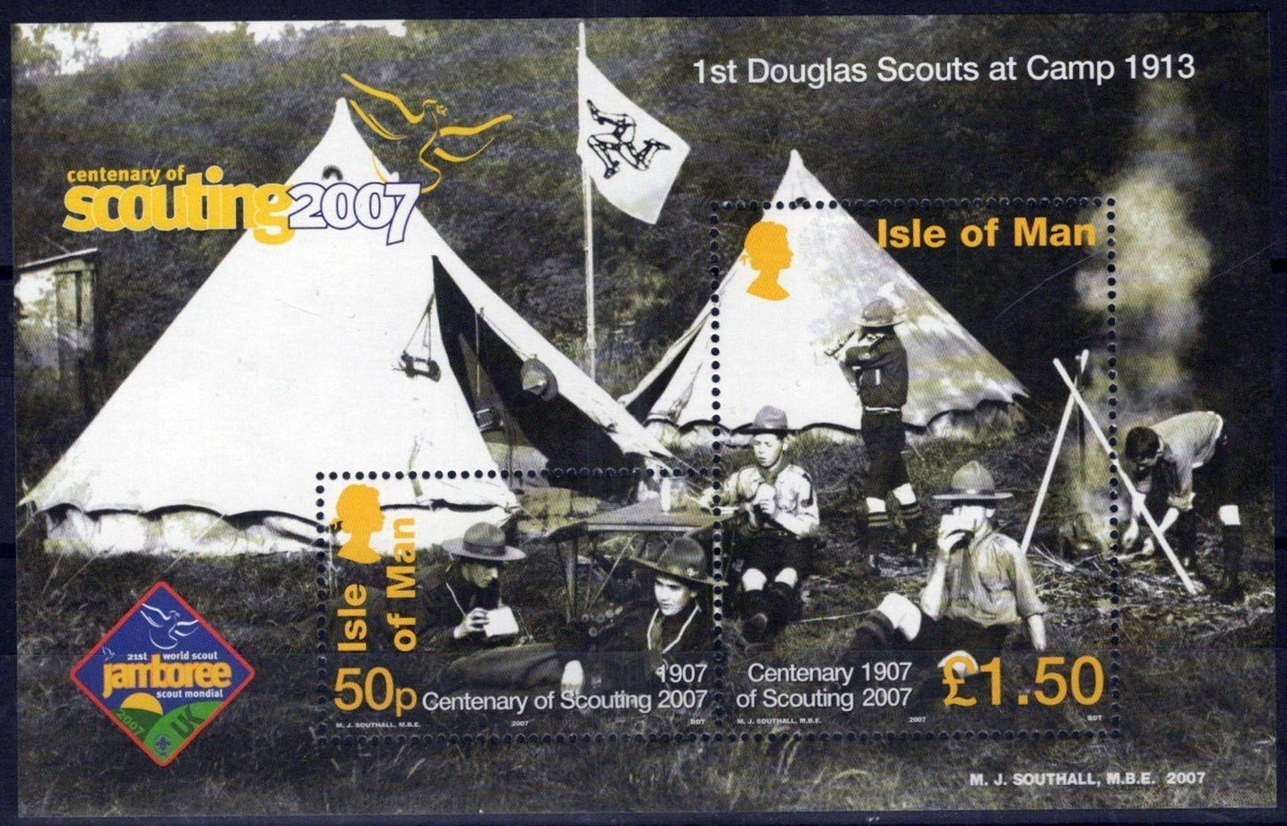 Isle of Man 1188d MNH Manx Scouts Jamboree Emblem ZAYIX 061223SM170M