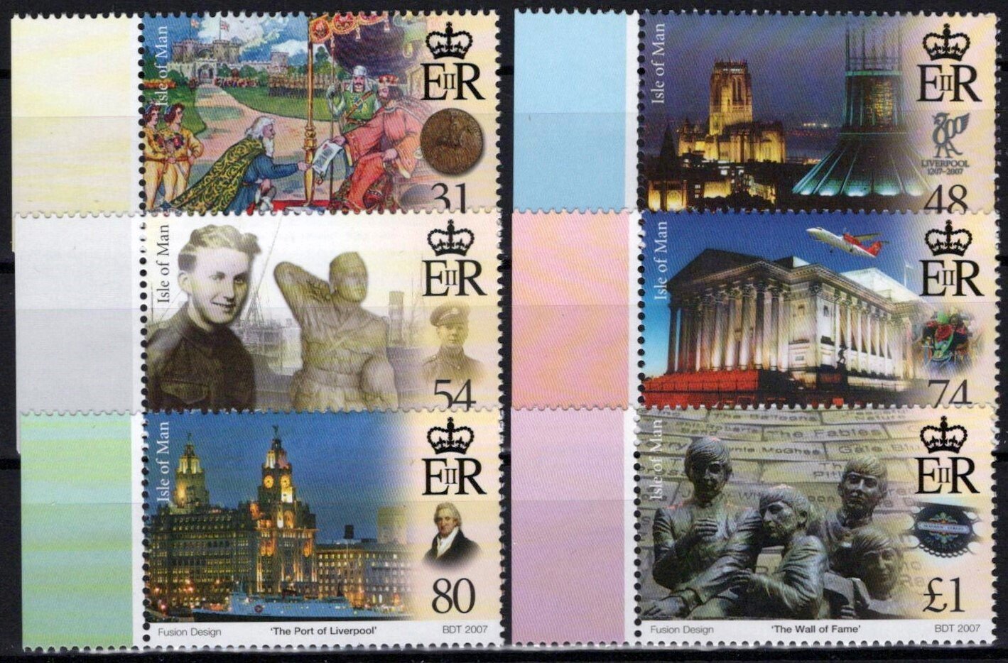 Isle of Man 1208-1213 MNH Architecture Historical Figures ZAYIX 061223SM172M